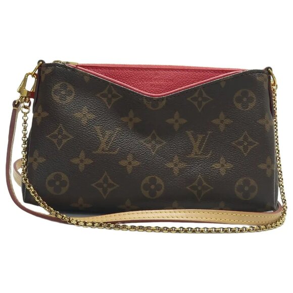 Louis Vuitton Pallas Brown Monogram Canvas Shoulder Bag 523-052825 - Picture 1 of 12